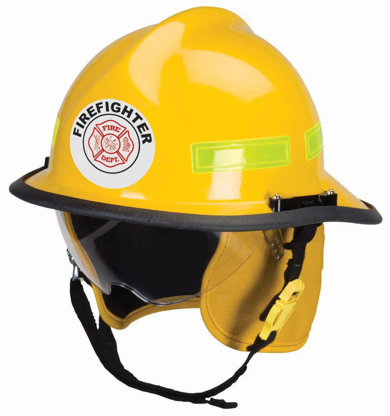 Round Helmet Front Decal - Firefighter