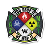 HAZ-MAT Maltese Cross Car Decal - 4"