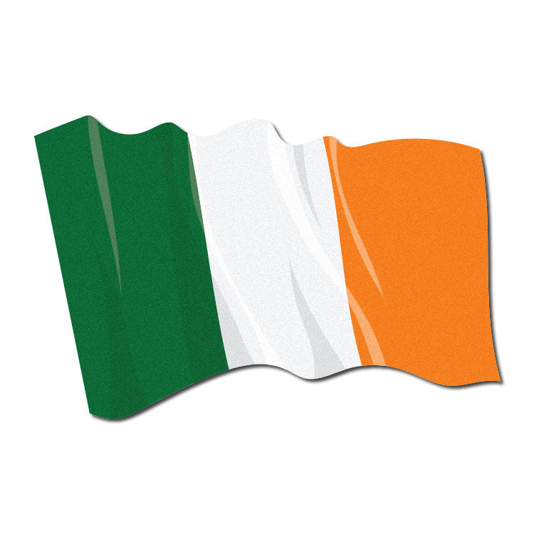 Reflective Waving Irish flag decal