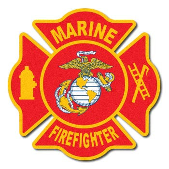 Marine Corps Firefighter Reflective Decal