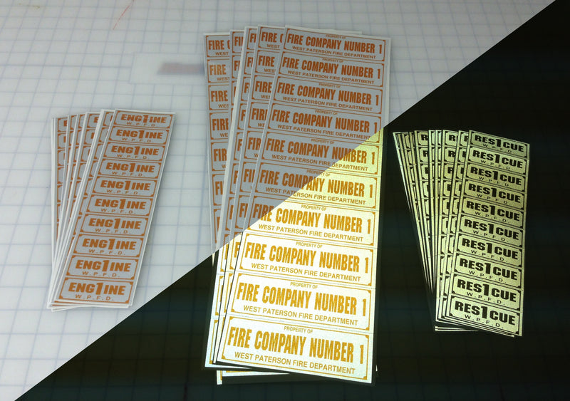 Pager & Radio Equipment Labels - .5" x 1.5"