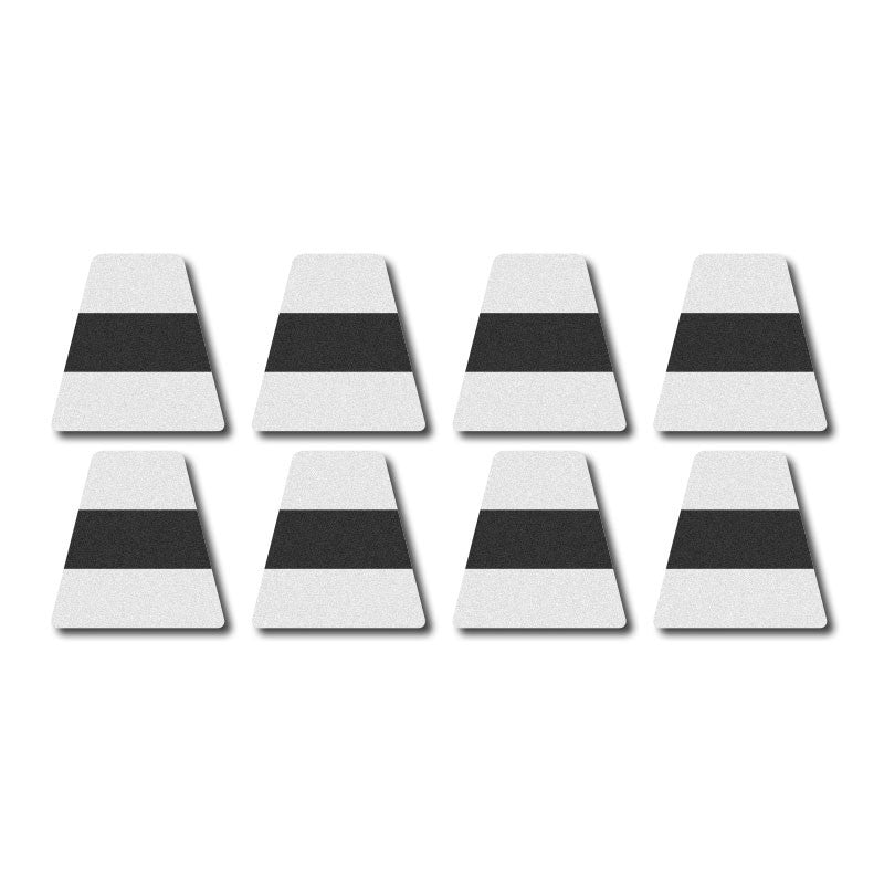 Tetrahedron Set - White w/ Black Stripe