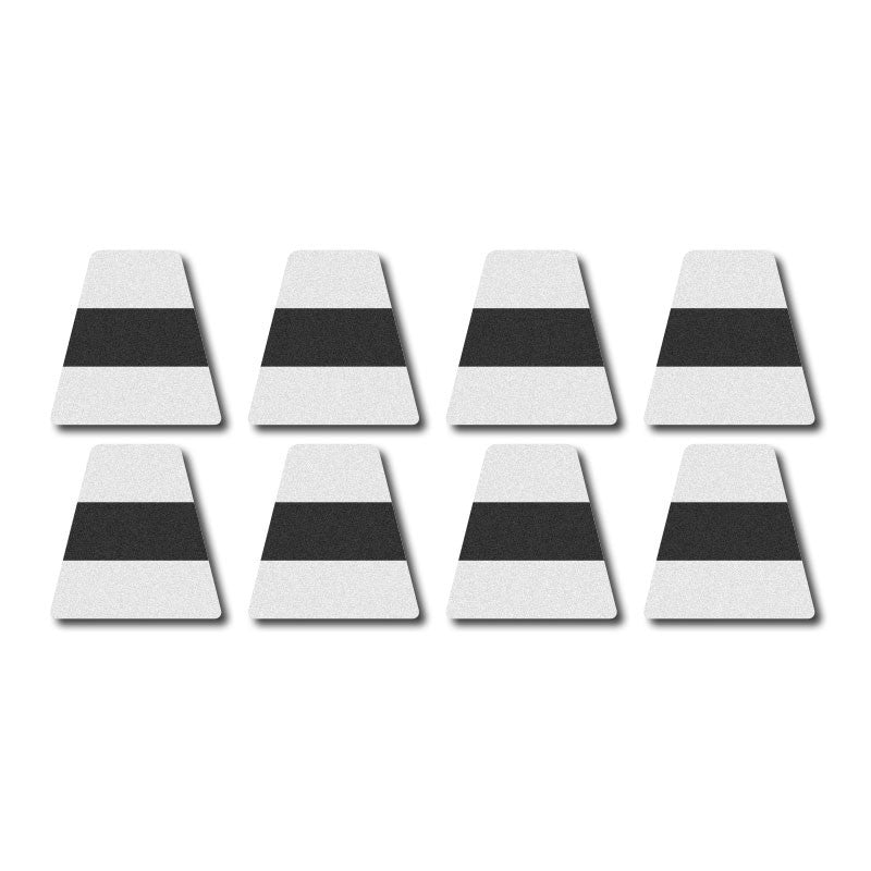 Tetrahedron Set - White w/ Black Stripe