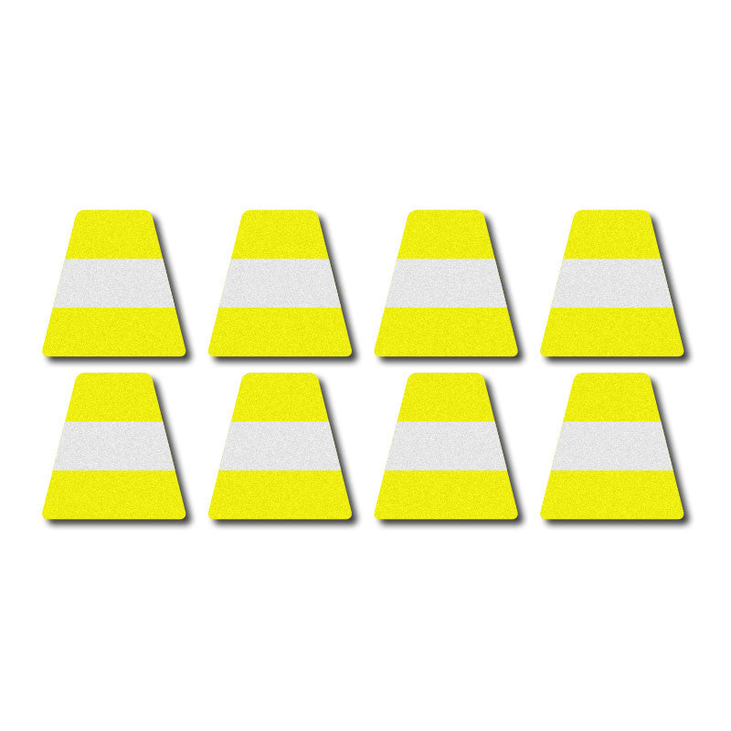 Tetrahedron Set - Lime Yellow w/ Stripe
